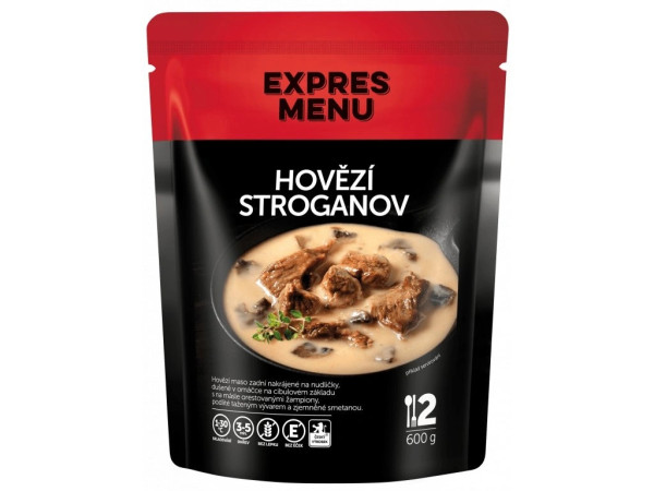 Express Menu Hovězí Stroganov - 2 porce - 600g