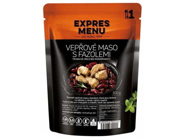 Expres Menu Maso vepřové s fazolemi - 1 porce - 300g