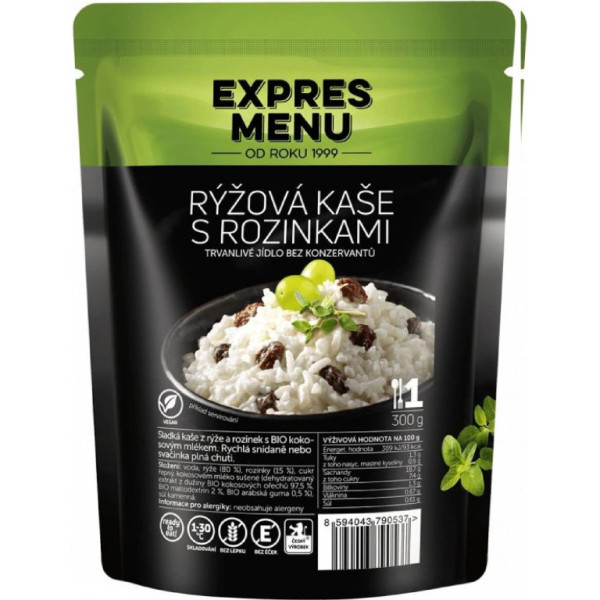 Expres Menu Rýžová kaše s rozinkami - 1 porce - 300g