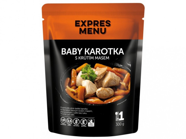 Expres Menu Baby karotka s krůtím masem - 1 porce - 300g