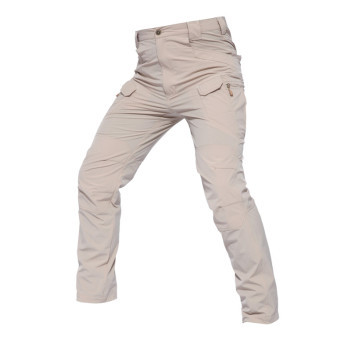 Kalhoty tactical nepromokavé, khaki barva, L, Smilodon