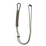 Šňůra PARACORD s karabinou ZELENÝ - 57cm