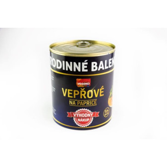 Vepřové na paprice - rodinné balení - Veseko - 800g